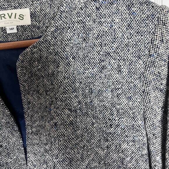 Vintage Orvis Women's Gray Wool Blend Skirt Suit Set Business Office Size 14 P - Picture 6 of 14